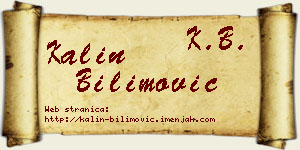 Kalin Bilimović vizit kartica